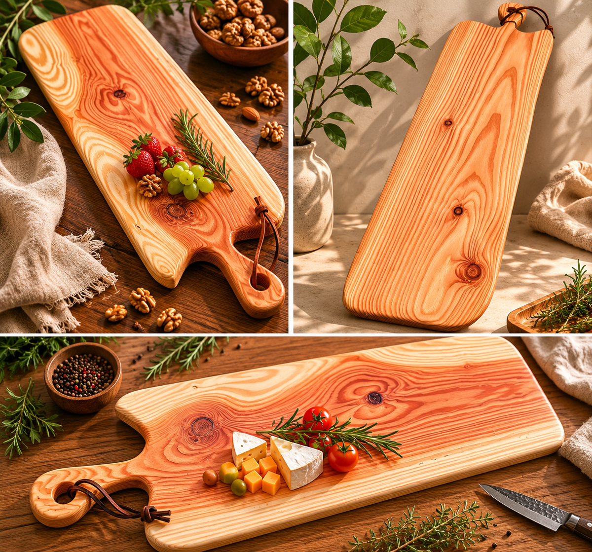 Handcrafted Live Edge Wooden Serving Boards | Cheese, Charcuterie, and Cutting Boards