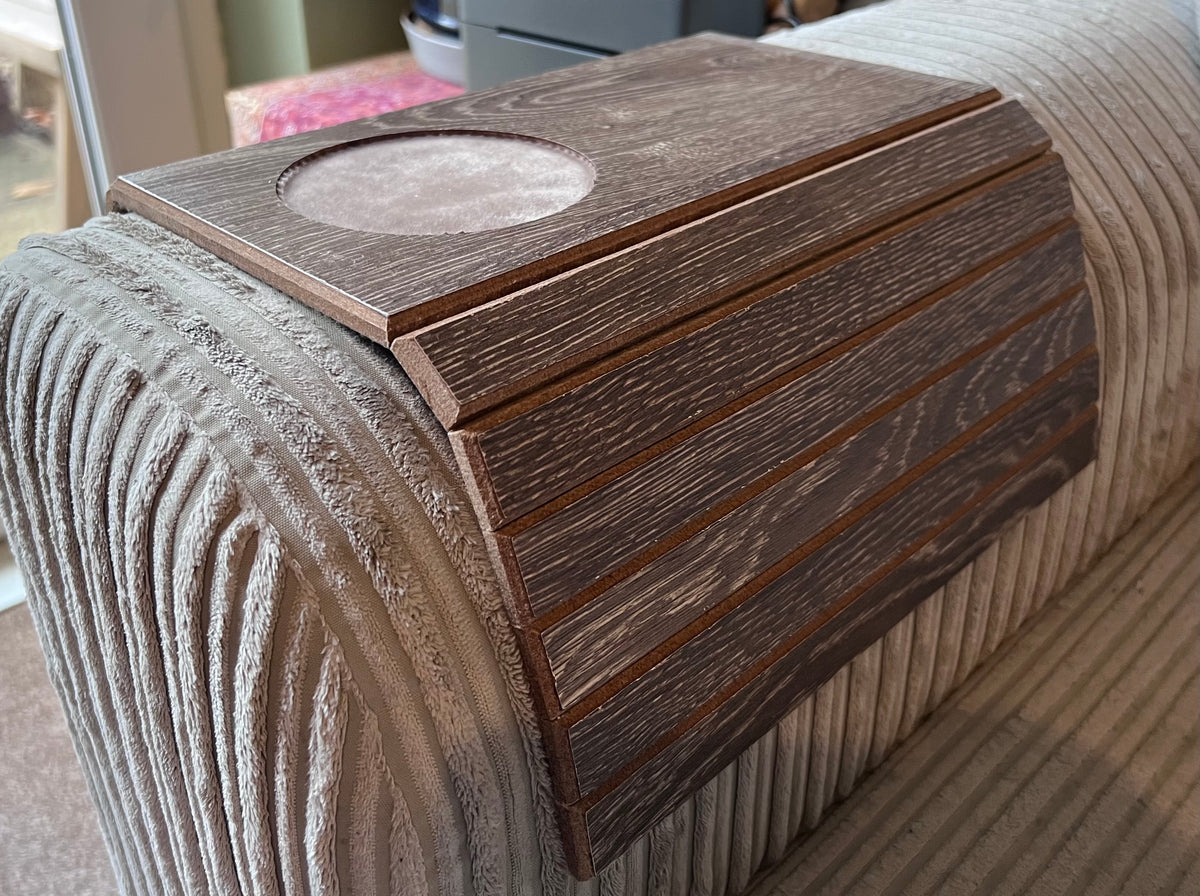 Handmade wooden laminate sofa with Arm tray - flexible, foldable & Anti-Slip