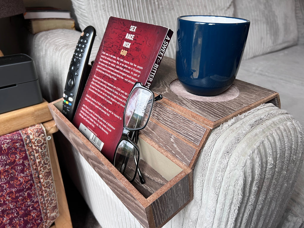 Handmade wooden laminate sofa with Arm tray - flexible, foldable & Anti-Slip