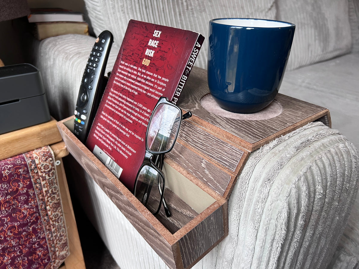 Handmade wooden laminate sofa with Arm tray - flexible, foldable & Anti-Slip