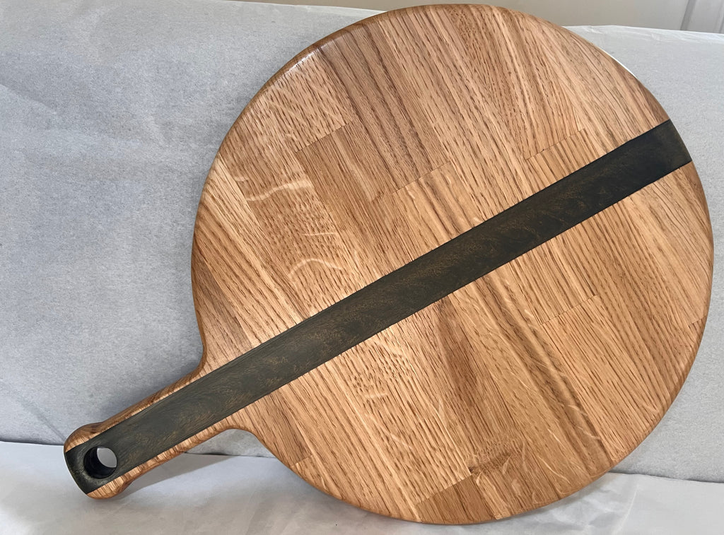 Handcrafted Oak & Resin Serving Tray | Cheese Board and Pizza Paddle | Rustic Kitchen Decor