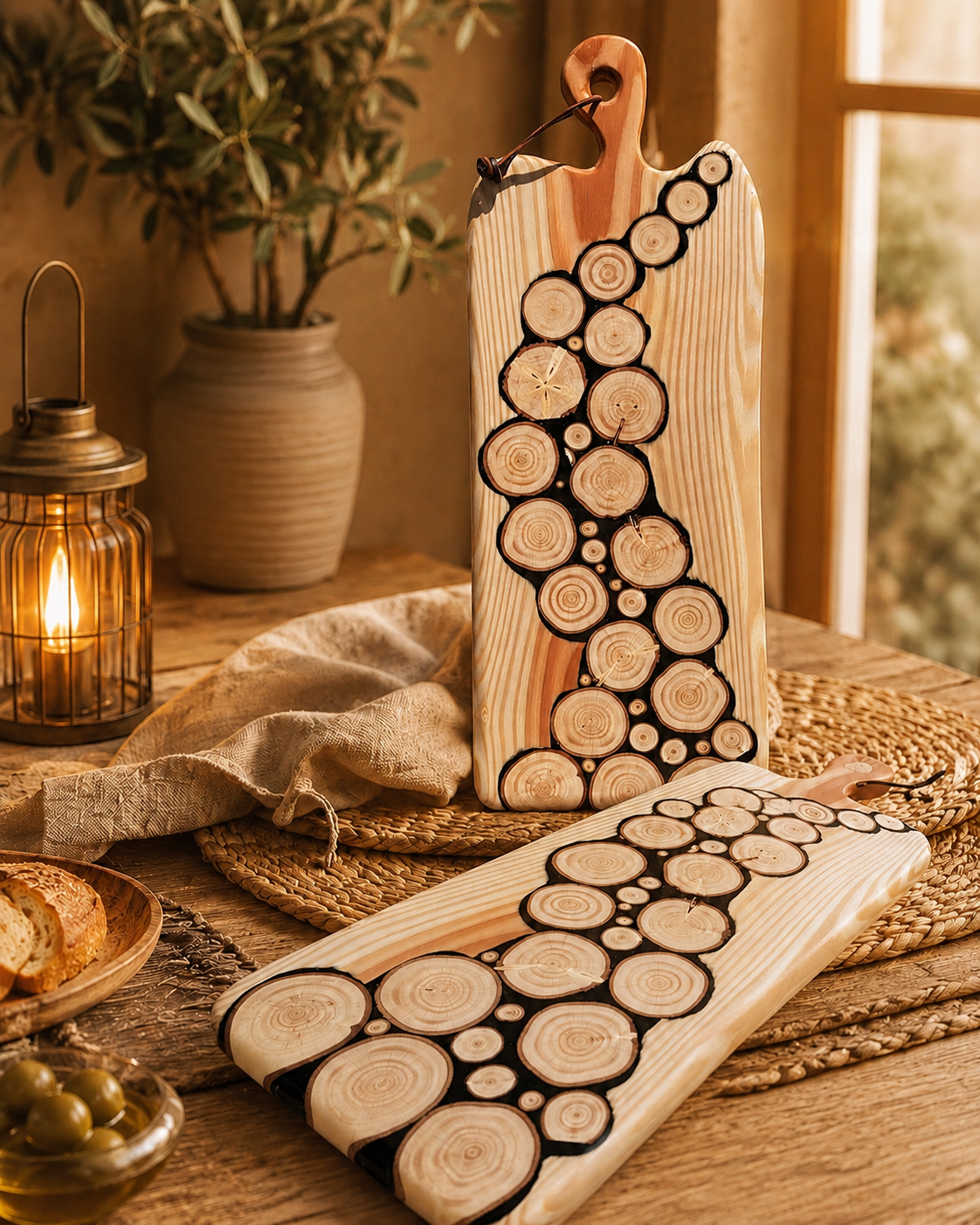 Handcrafted Live Edge Wooden Serving Boards | Cheese, Charcuterie, and Cutting Boards
