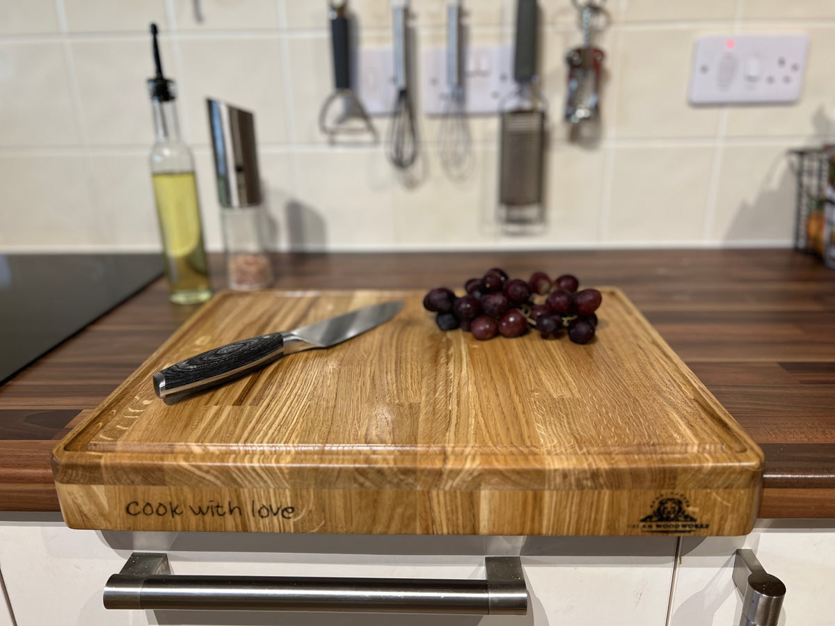 Handcrafted Oak Wood Chopping Board