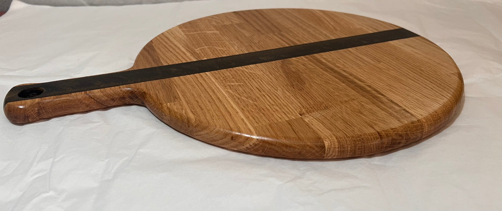 Handcrafted Oak & Resin Serving Tray | Cheese Board and Pizza Paddle | Rustic Kitchen Decor