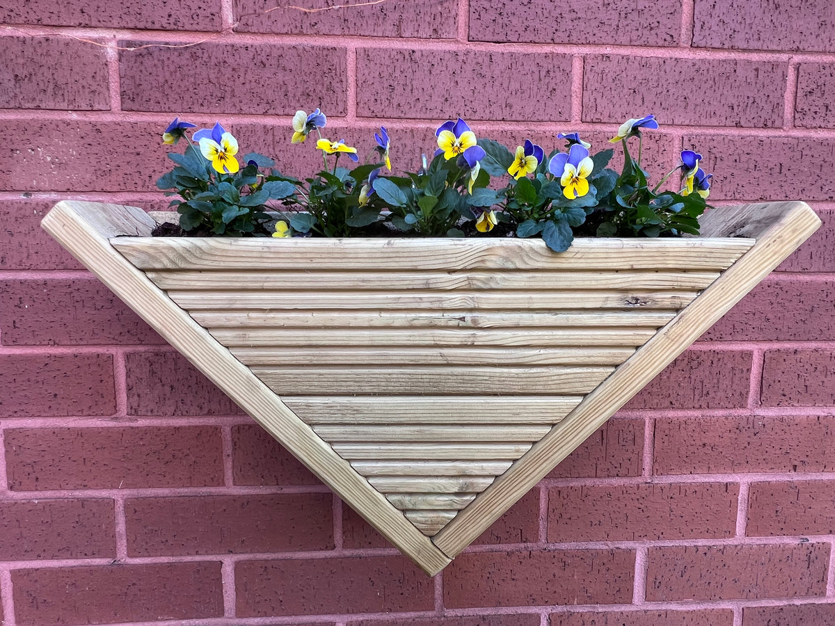 Outdoor wall-mounted planter