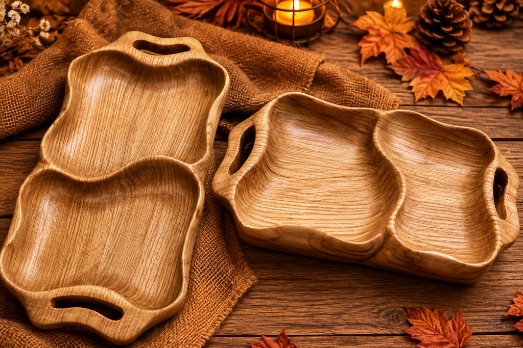 Solid oak tray