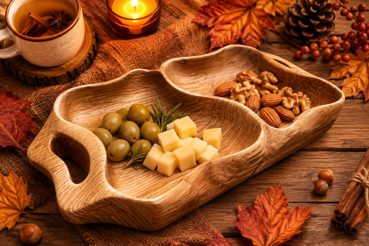 Solid oak tray