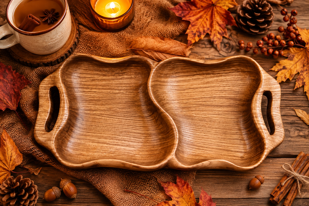 Solid oak tray