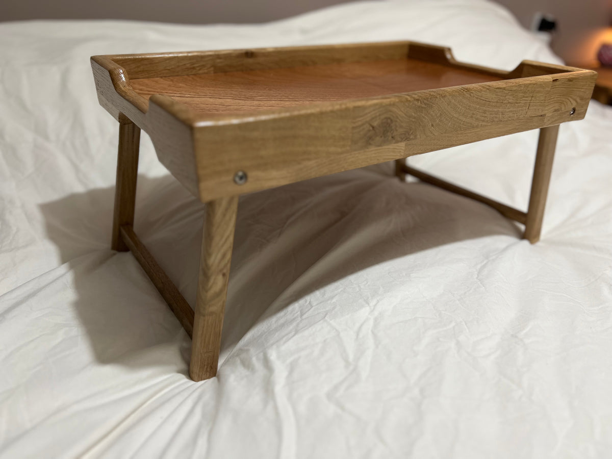 Hand-made Oak wood Foldable Breakfast/Bed tray