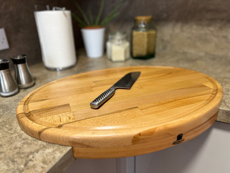 Extra Large Oak Corner Chopping Board | Handmade Butcher Block /Cutting Board (61cm)