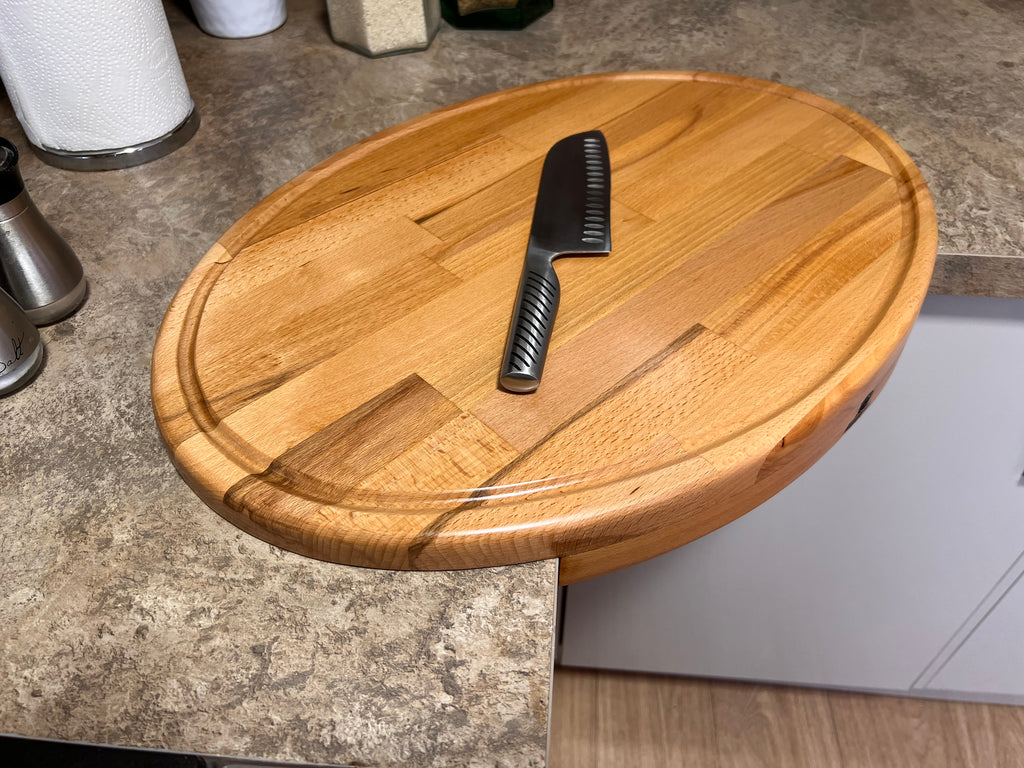 Extra Large Oak Corner Chopping Board | Handmade Butcher Block /Cutting Board (61cm)