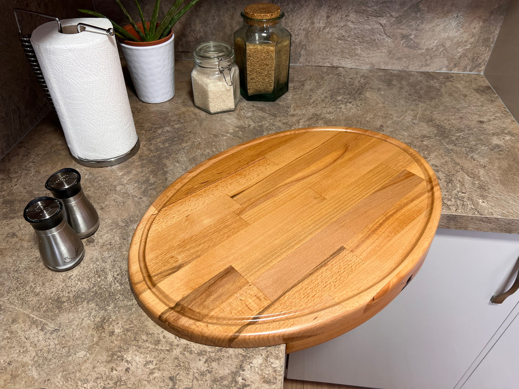 Extra Large Oak Corner Chopping Board | Handmade Butcher Block /Cutting Board (61cm)