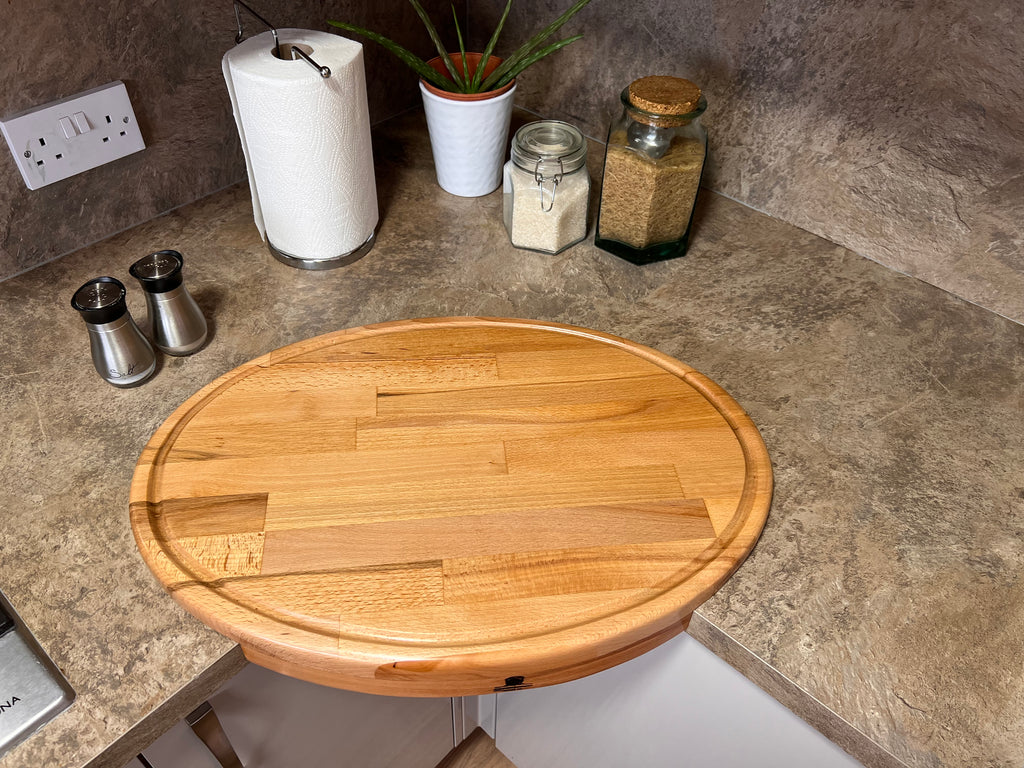 Extra Large Oak Corner Chopping Board | Handmade Butcher Block /Cutting Board (61cm)