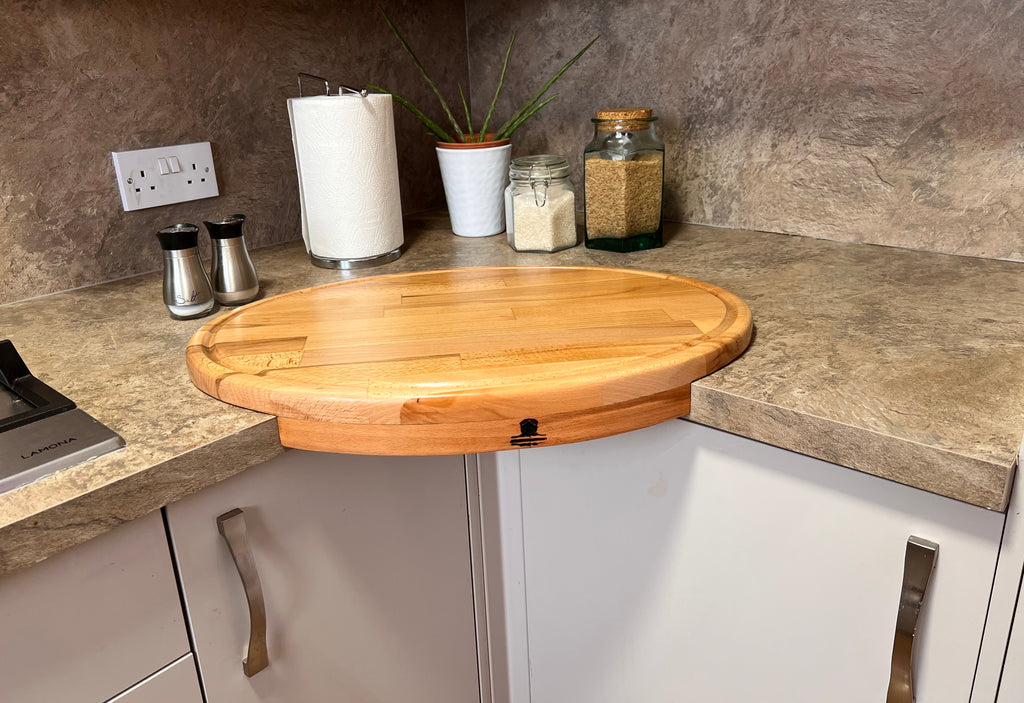 Extra Large Oak Corner Chopping Board | Handmade Butcher Block /Cutting Board (61cm)