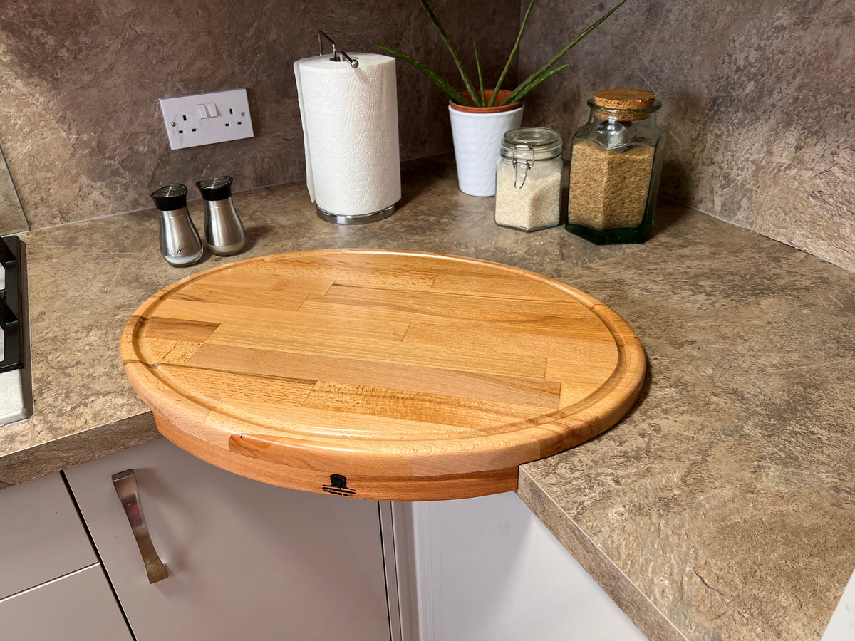 Extra Large Oak Corner Chopping Board | Handmade Butcher Block /Cutting Board (61cm)